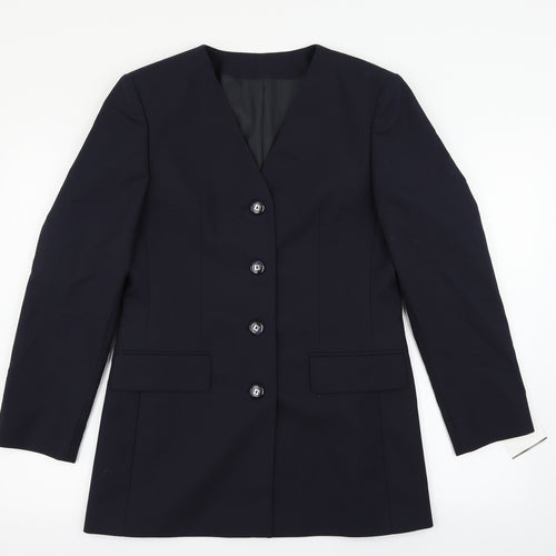 Impressions Womens Blue   Jacket Suit Jacket Size 10