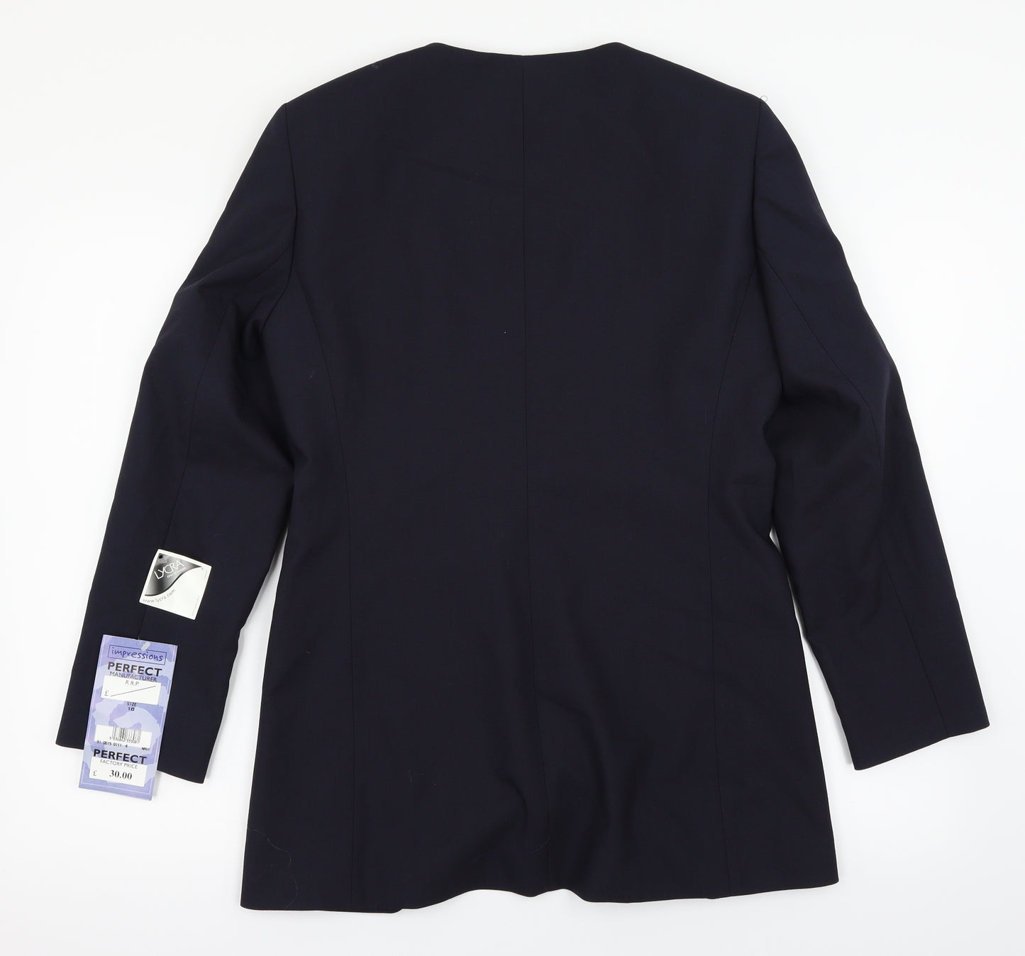 Impressions Womens Blue   Jacket Suit Jacket Size 10