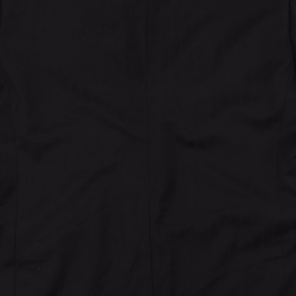 Greenwoods Mens Black Striped  Jacket Suit Jacket Size 46