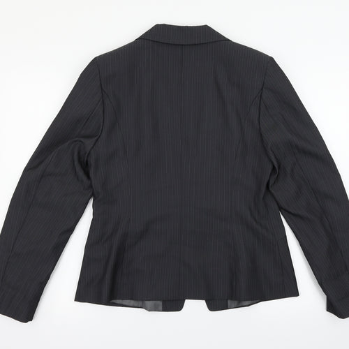 George Womens Grey Striped  Jacket Suit Jacket Size 14