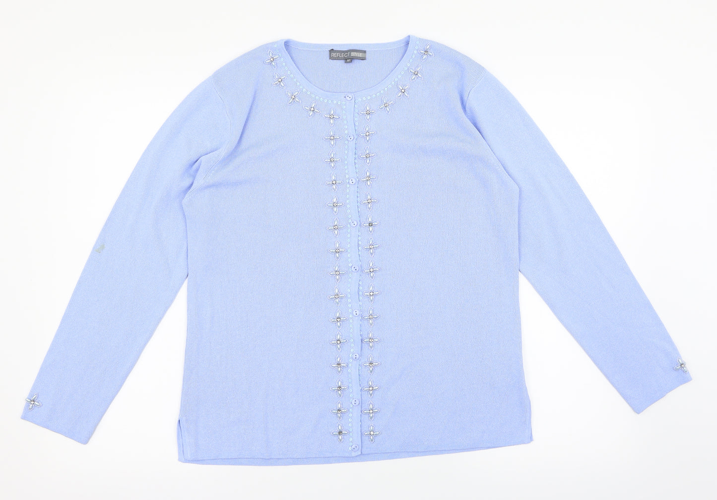 Reflect Style Womens Blue   Cardigan Jumper Size M
