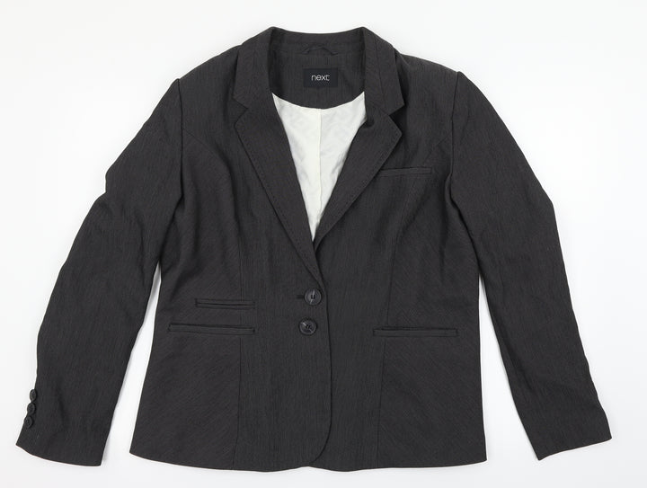 NEXT Womens Grey Jacket Suit Jacket Size 10
