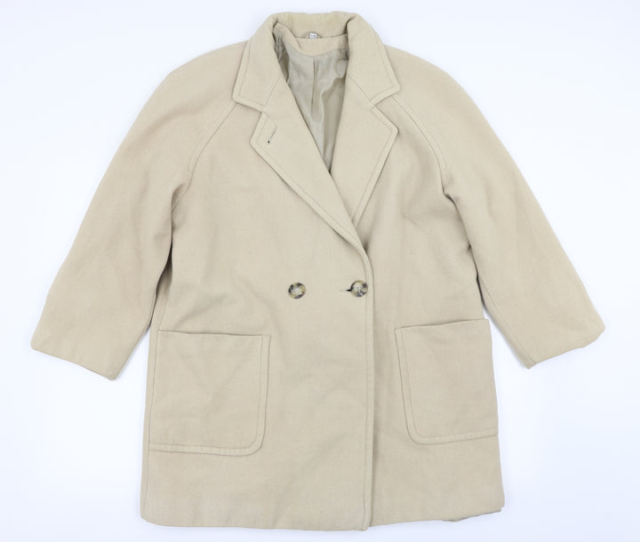 Bonmarché Womens Beige Overcoat Coat Size 18