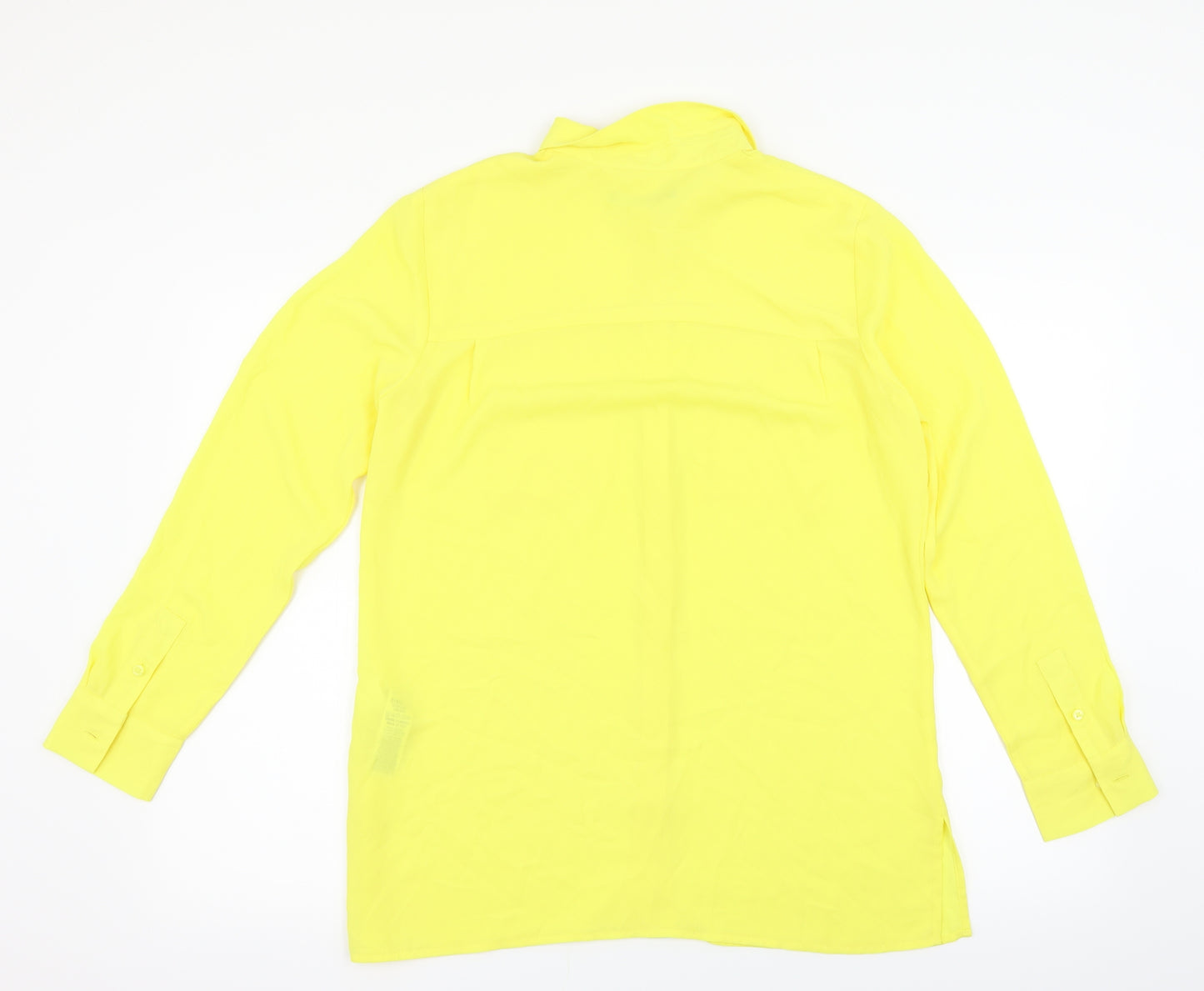 M&S Womens Yellow   Basic Button-Up Size 12