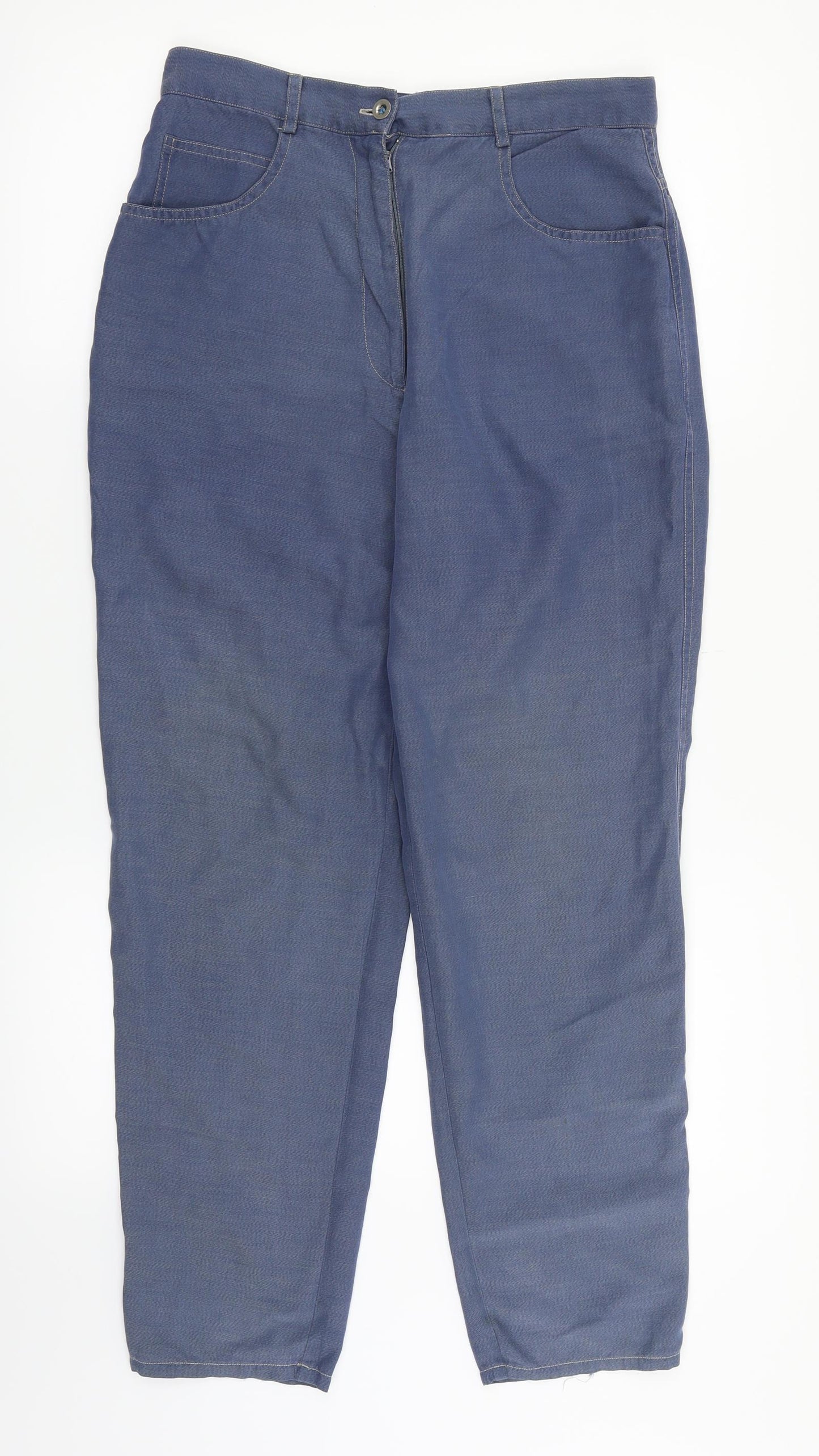 Preworn Womens Blue   Trousers  Size 12 L27 in