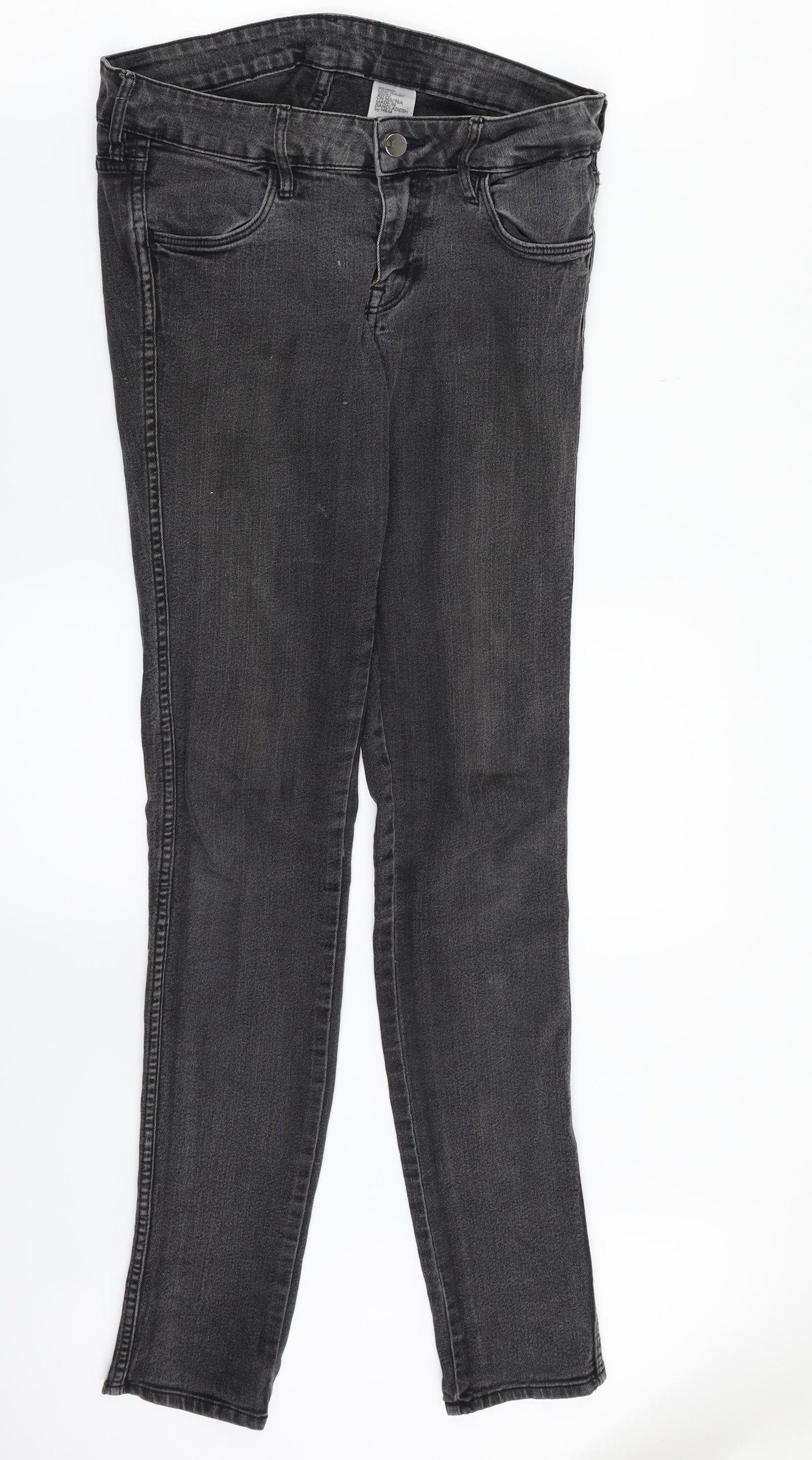 H&M Womens Black  Denim Skinny Jeans Size 30 in L32 in