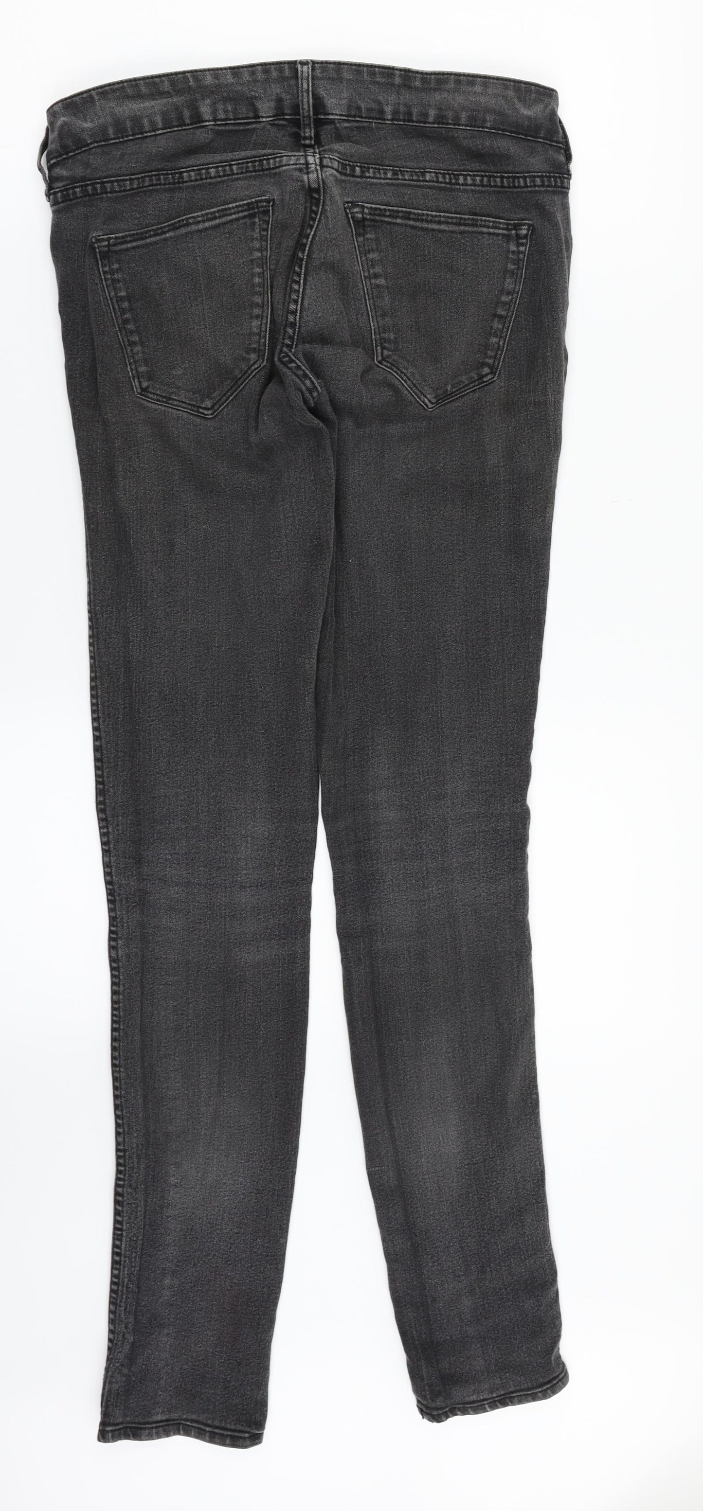 H&M Womens Black  Denim Skinny Jeans Size 30 in L32 in