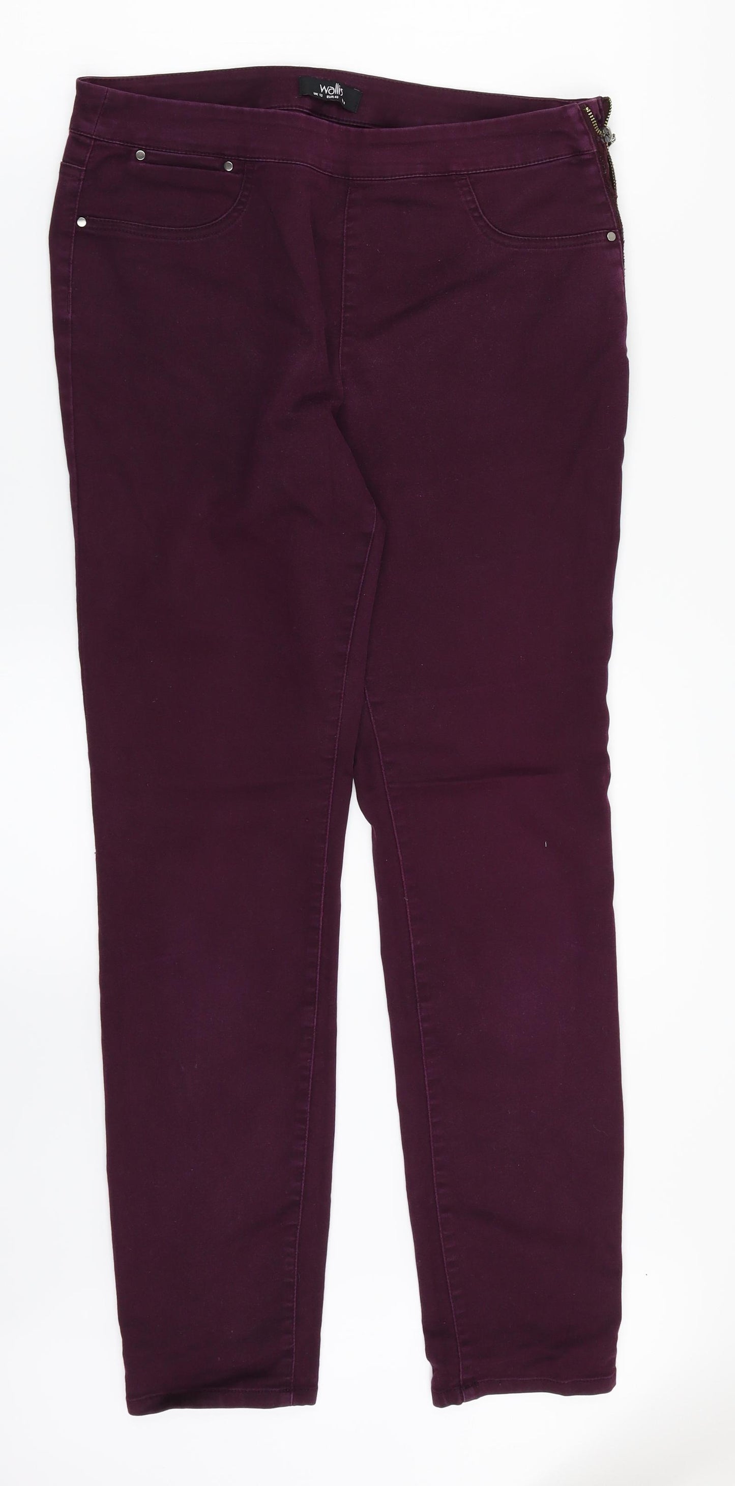 Wallis Womens Purple  Denim Jegging Jeans Size 12 L29 in