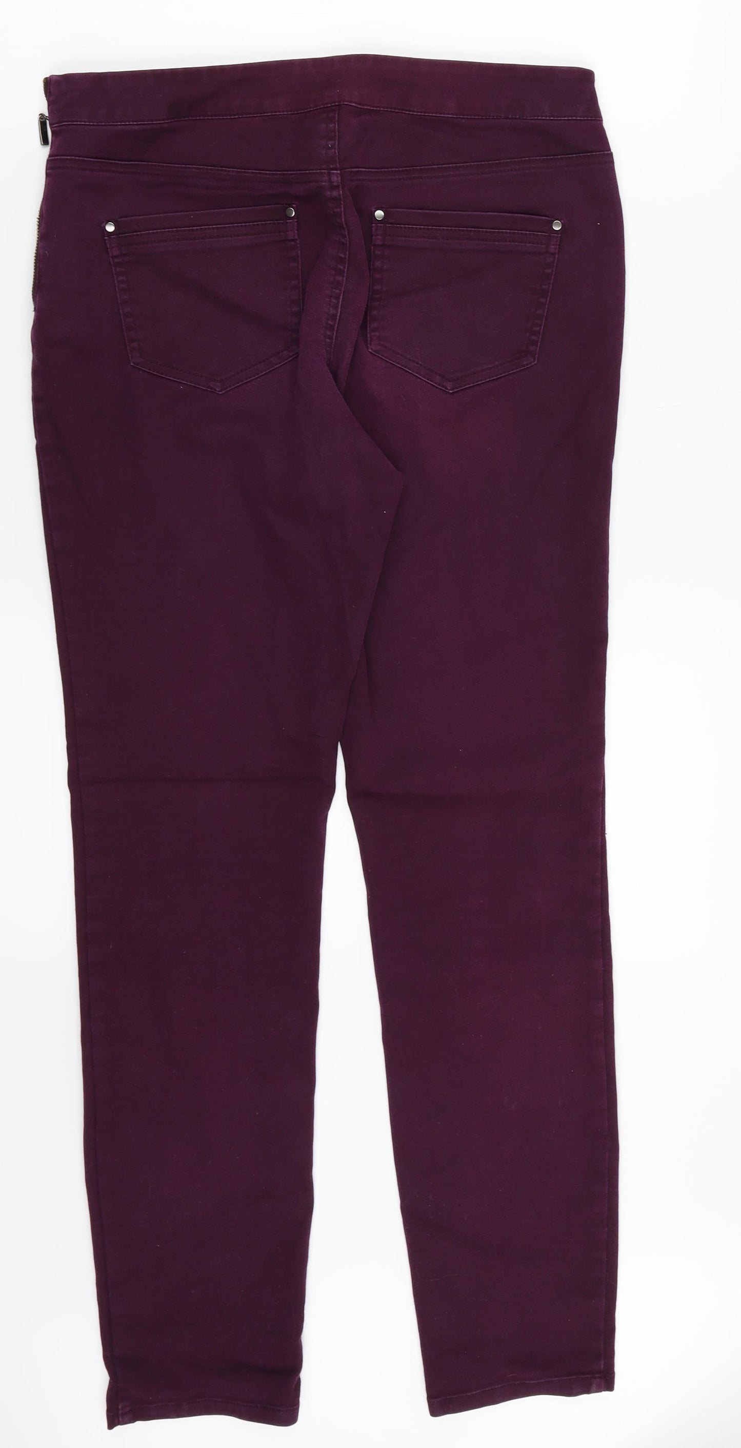 Wallis Womens Purple  Denim Jegging Jeans Size 12 L29 in