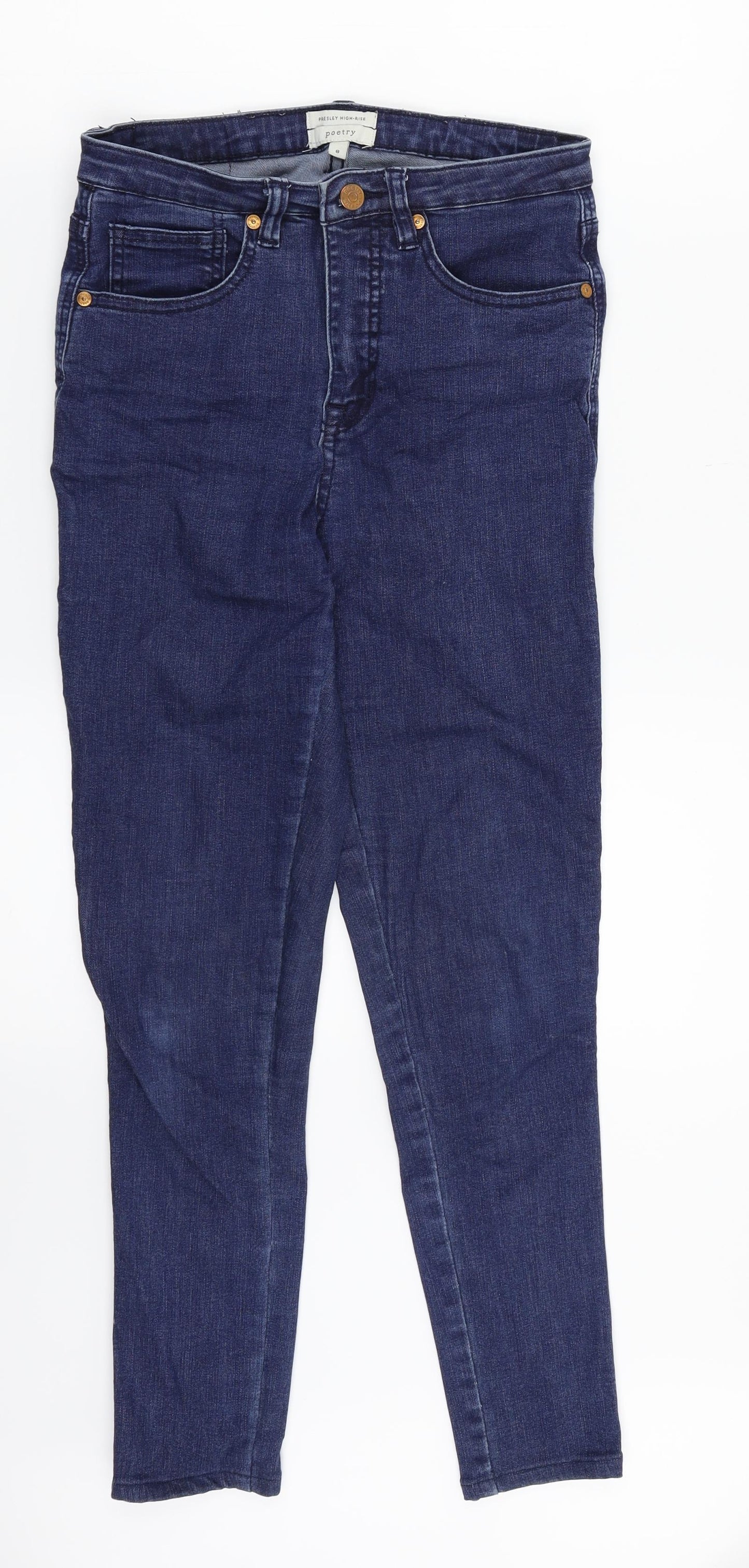 Poetry Womens Blue  Denim Straight Jeans Size 8 L26 in