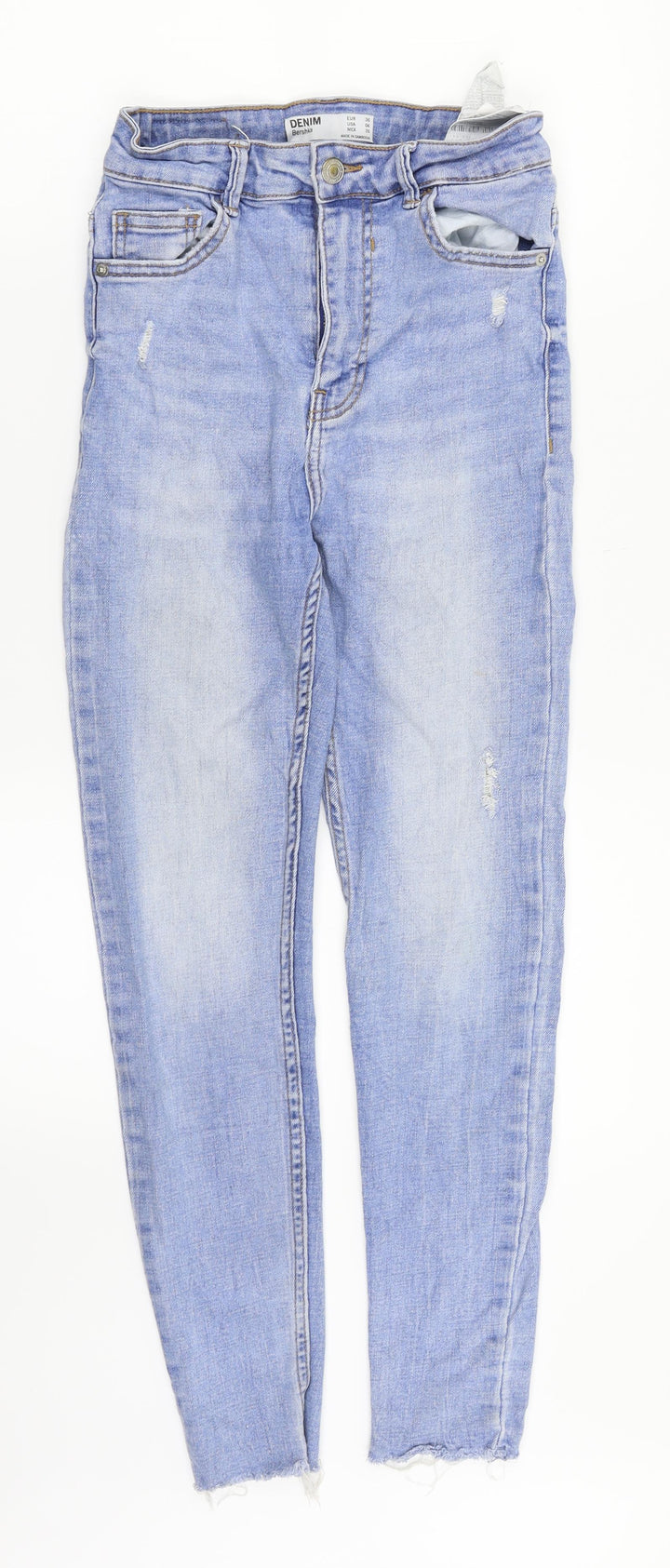 Bershka Womens Blue Denim Skinny Jeans Size 8 L26 in