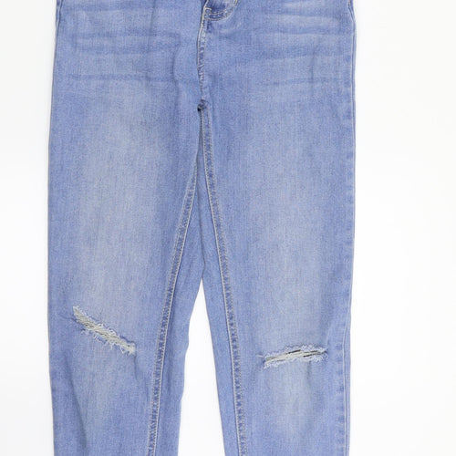 Pull&Bear Womens Blue  Denim Straight Jeans Size 8 L24 in