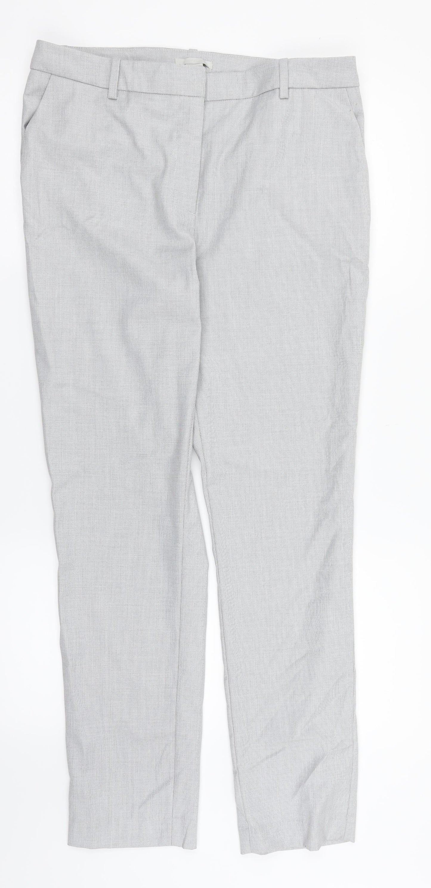 H&M Womens Grey   Dress Pants Trousers Size 12 L29 in