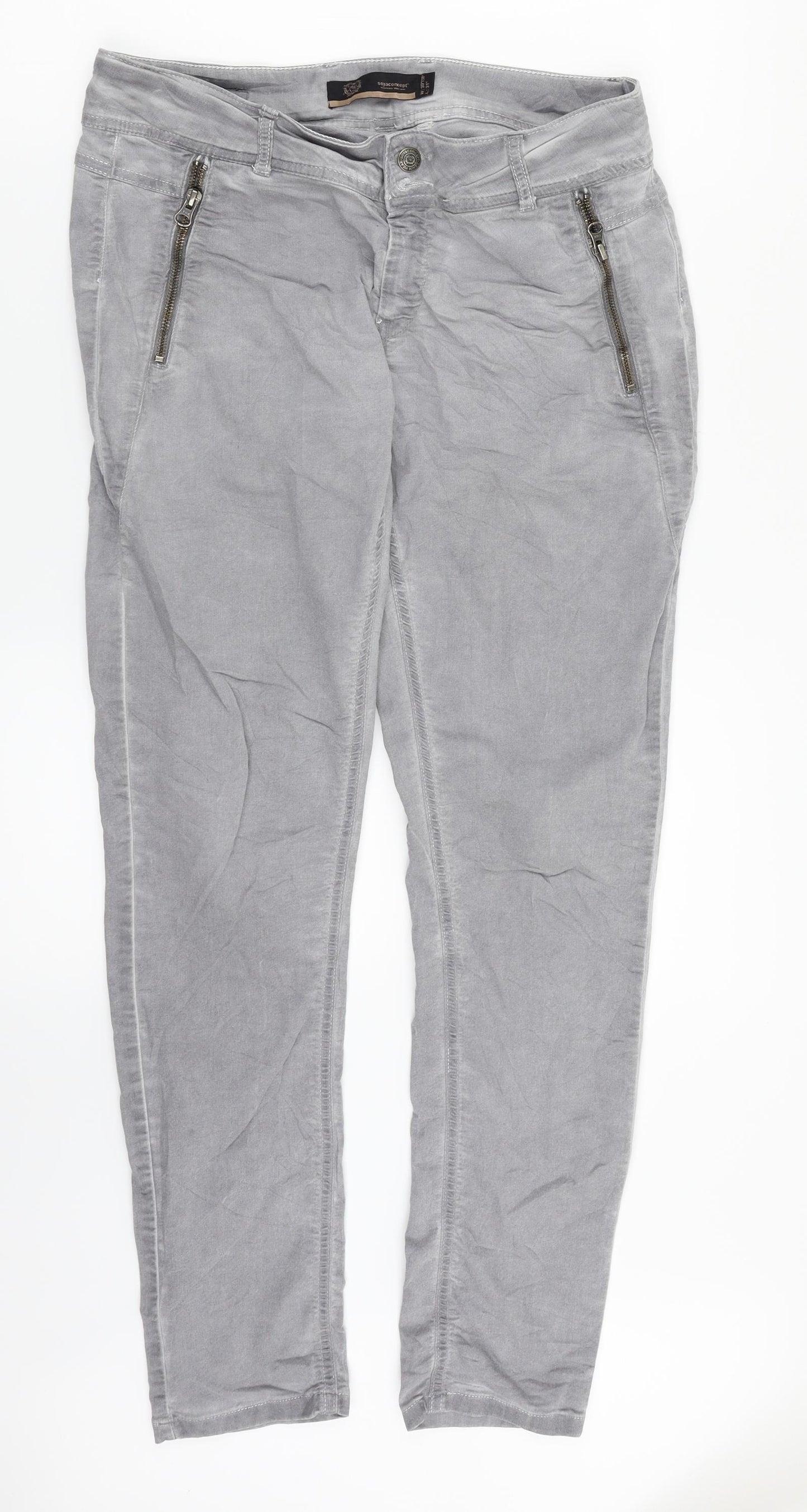 Soyaconcept Womens Grey  Denim Straight Jeans Size 30 in L31 in