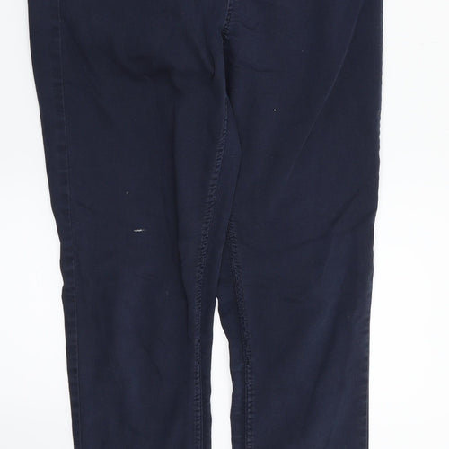 H&M Womens Blue   Chino Trousers Size 14 L28 in