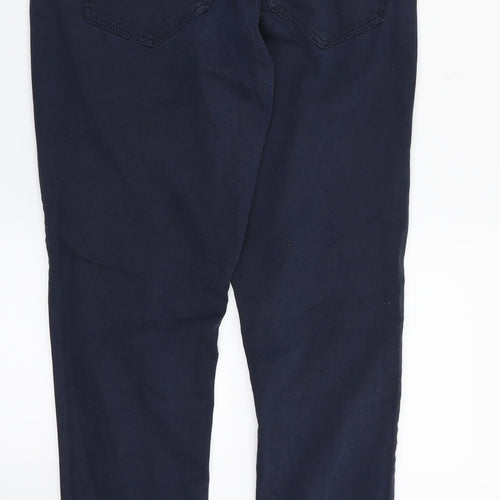 H&M Womens Blue   Chino Trousers Size 14 L28 in