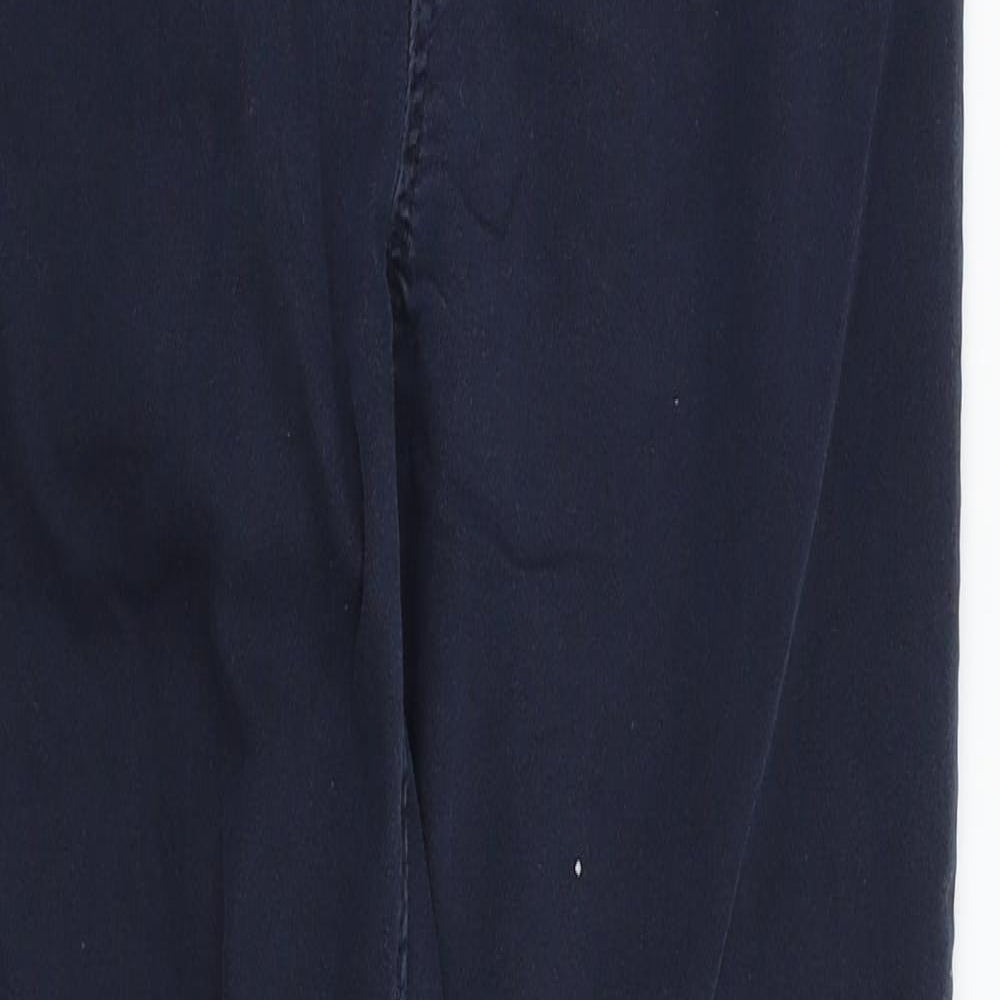 H&M Womens Blue   Chino Trousers Size 14 L28 in