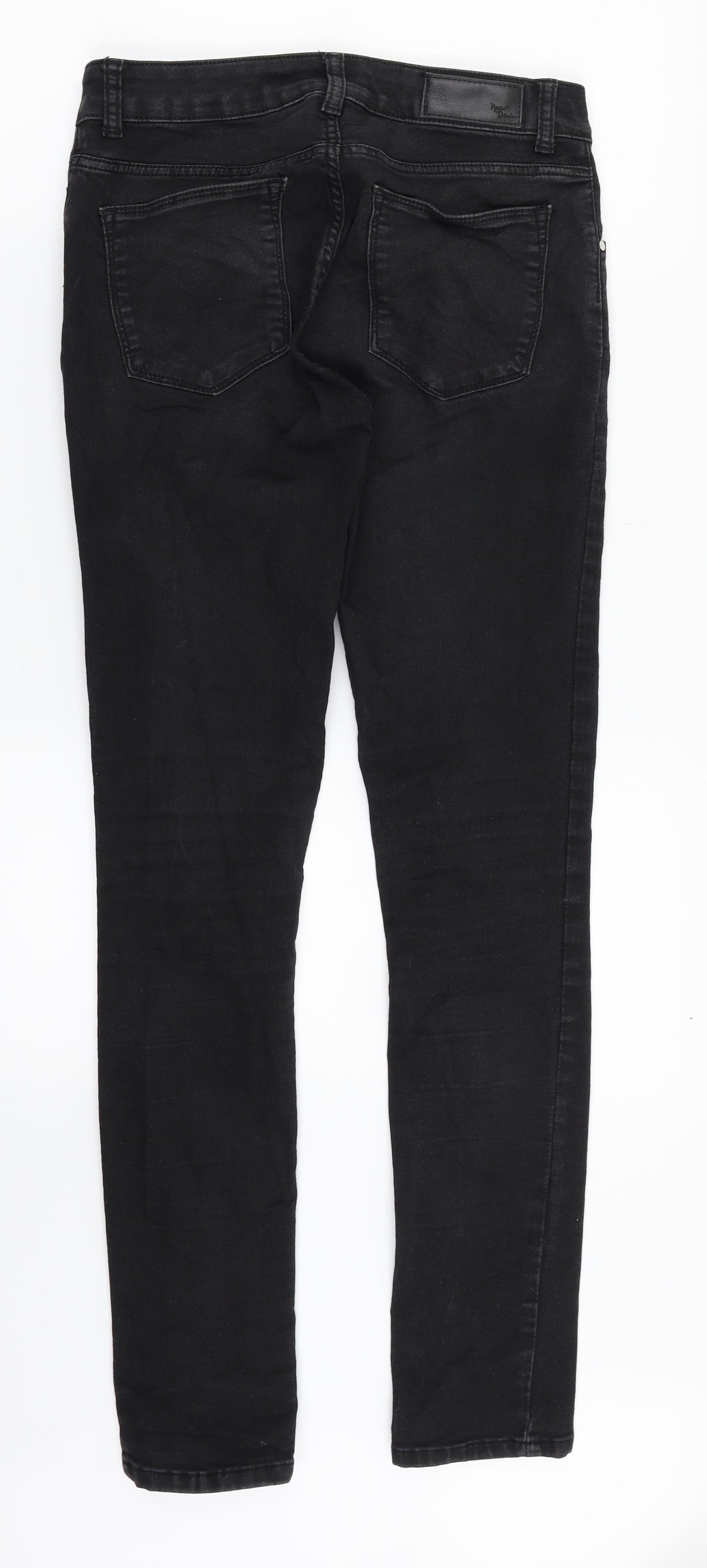 Never Denim Womens Black  Denim Straight Jeans Size 31 in L30 in