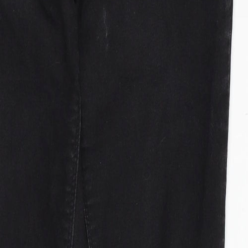 Never Denim Womens Black  Denim Straight Jeans Size 31 in L30 in