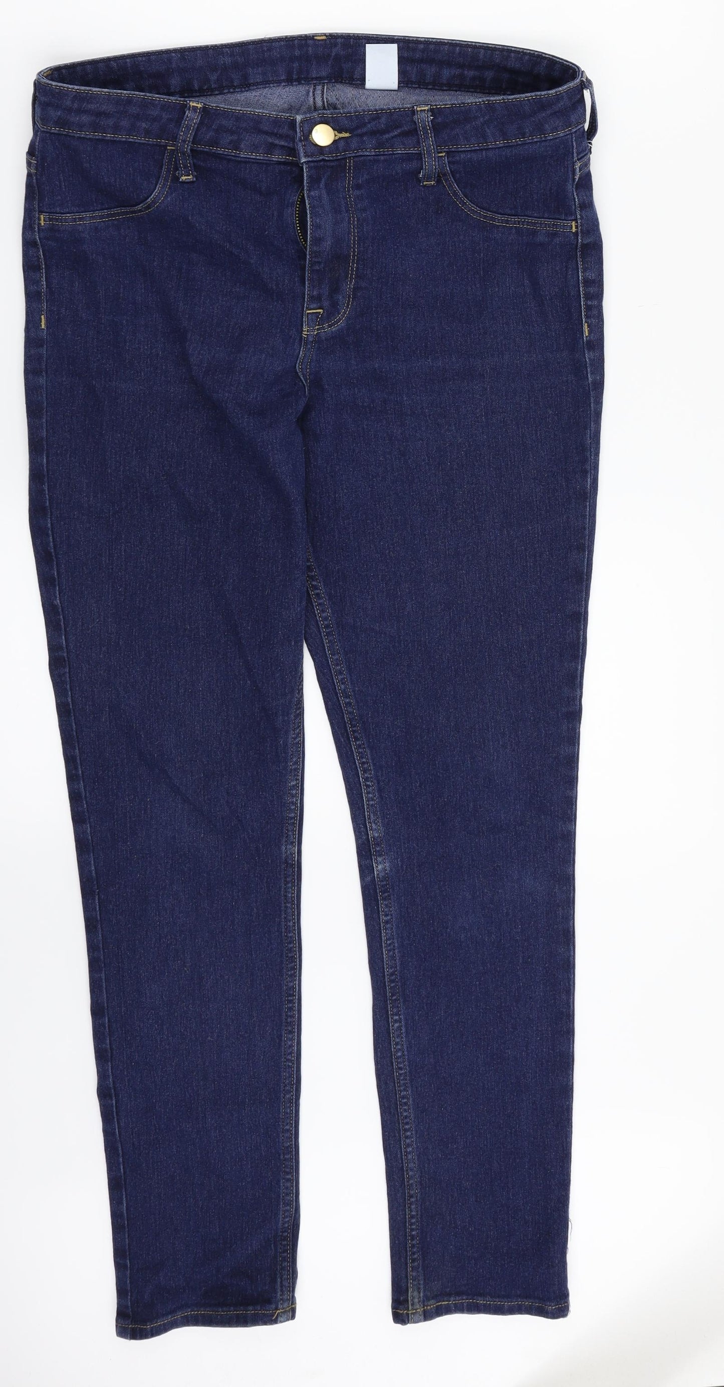 H&M Womens Blue  Denim Straight Jeans Size 30 in L29 in