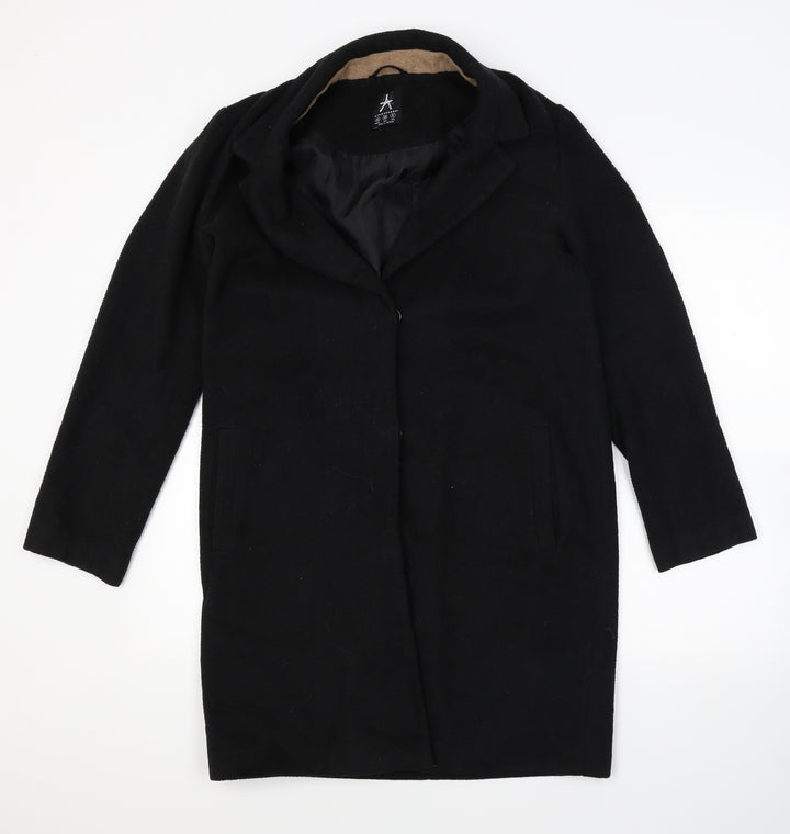 Atmosphere Womens Black   Overcoat Coat Size 10