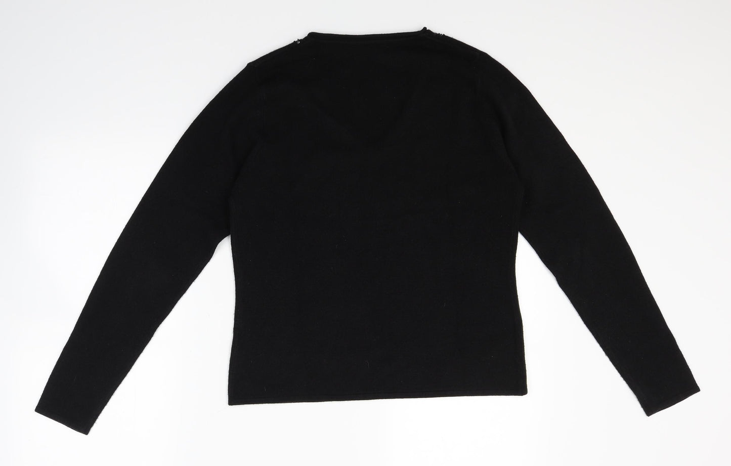 Preworn Womens Black  Knit Pullover Jumper Size M