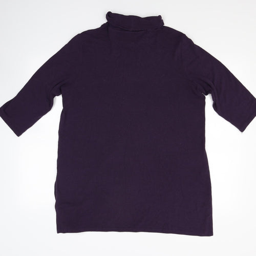 Marks and Spencer Womens Purple   Pullover Jumper Size 18  - Longline