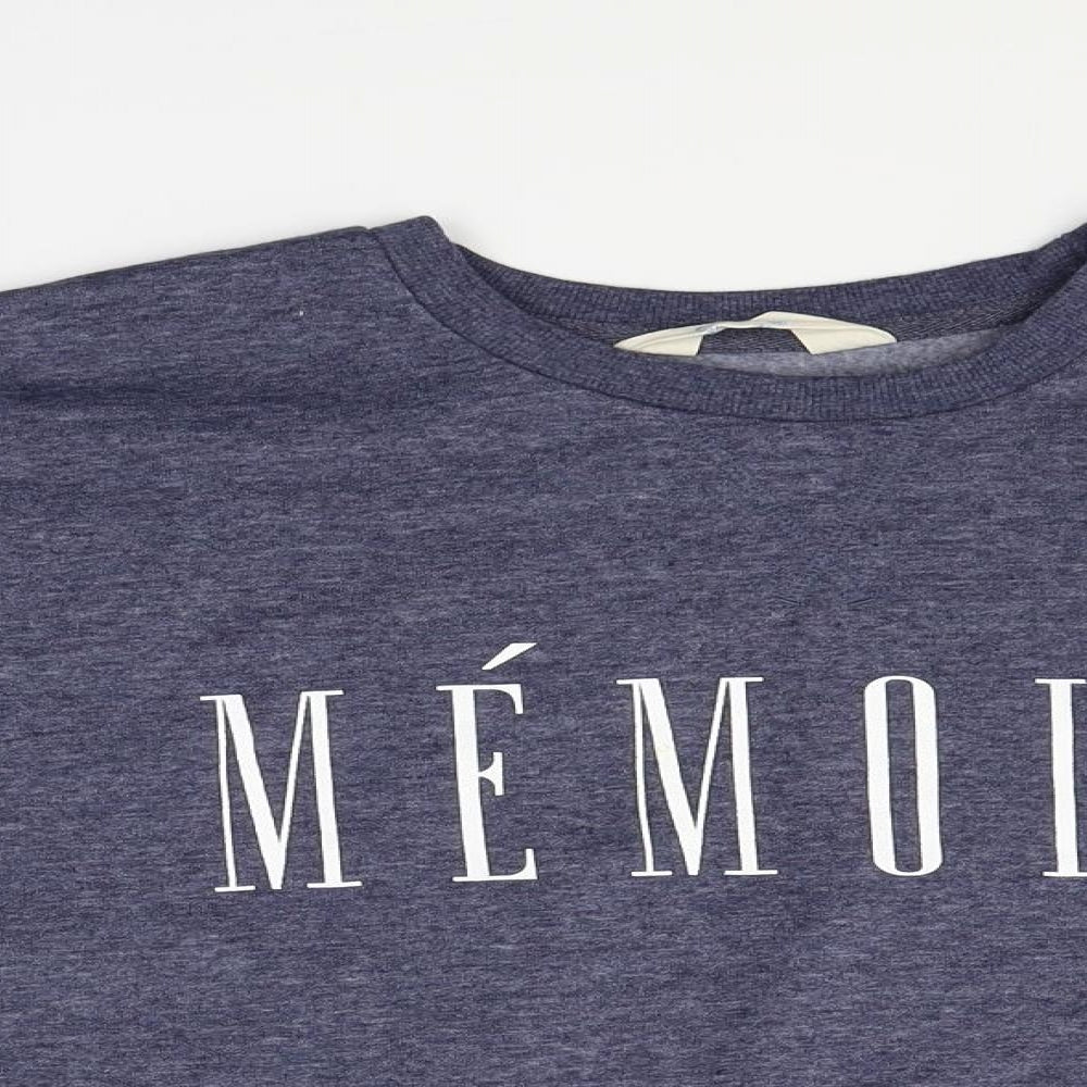 Primark Womens Blue   Pullover Jumper Size M  - loose fit cropped