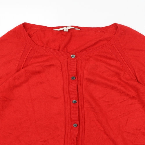 Jasper Conran Womens Red  Knit Cardigan Jumper Size 18