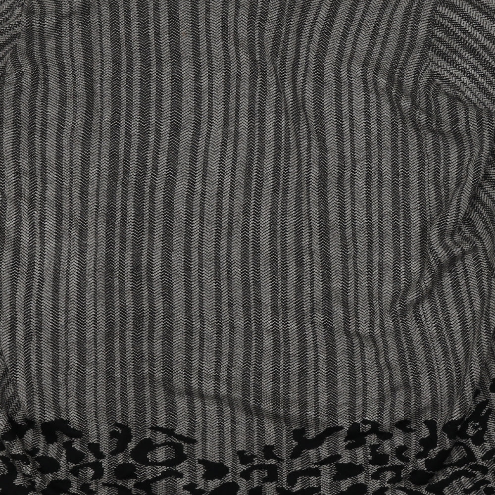 Per Una Womens Grey Striped Knit Cardigan Jumper Size 16  - Longline