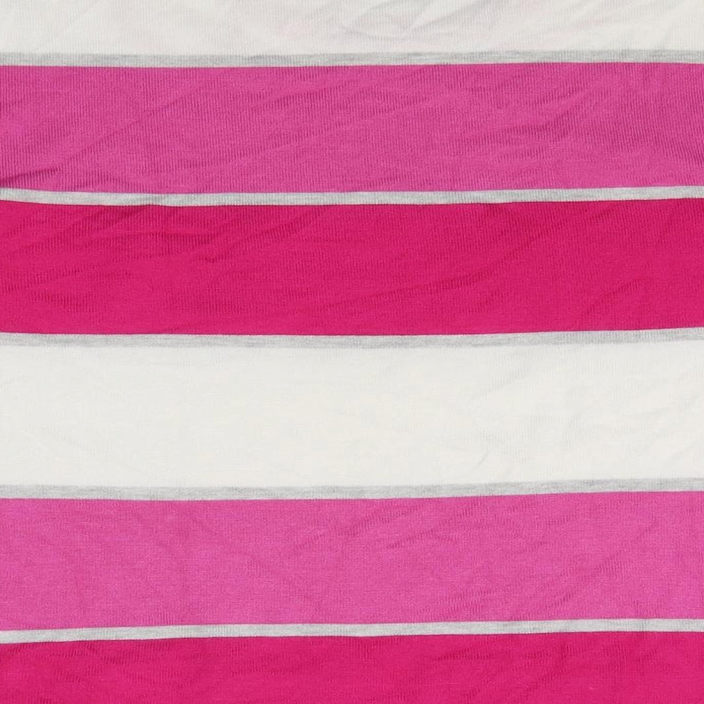 Mudflower Womens Pink Striped Knit Pullover Jumper Size L