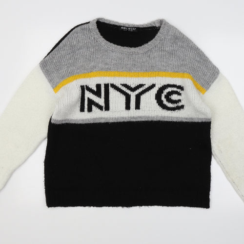 Select Womens Black  Knit Pullover Jumper Size 12  - NYC