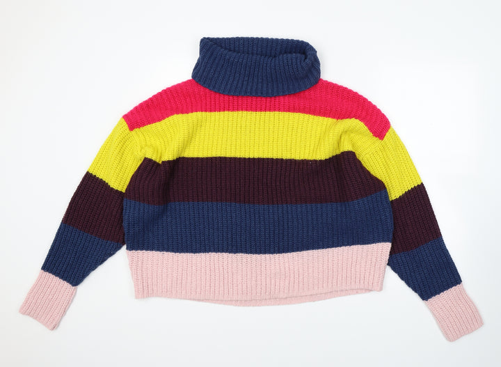 Terranova Womens Blue Striped Knit Pullover Jumper Size M - Loose Fit