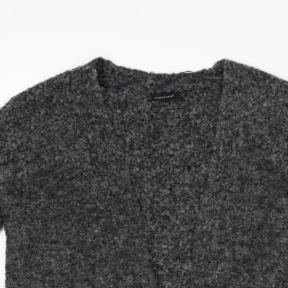 Atmosphere Womens Grey  Knit Cardigan Jumper Size 10
