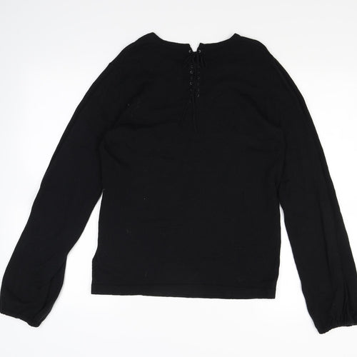 NEXT Womens Black  Knit Pullover Jumper Size 10