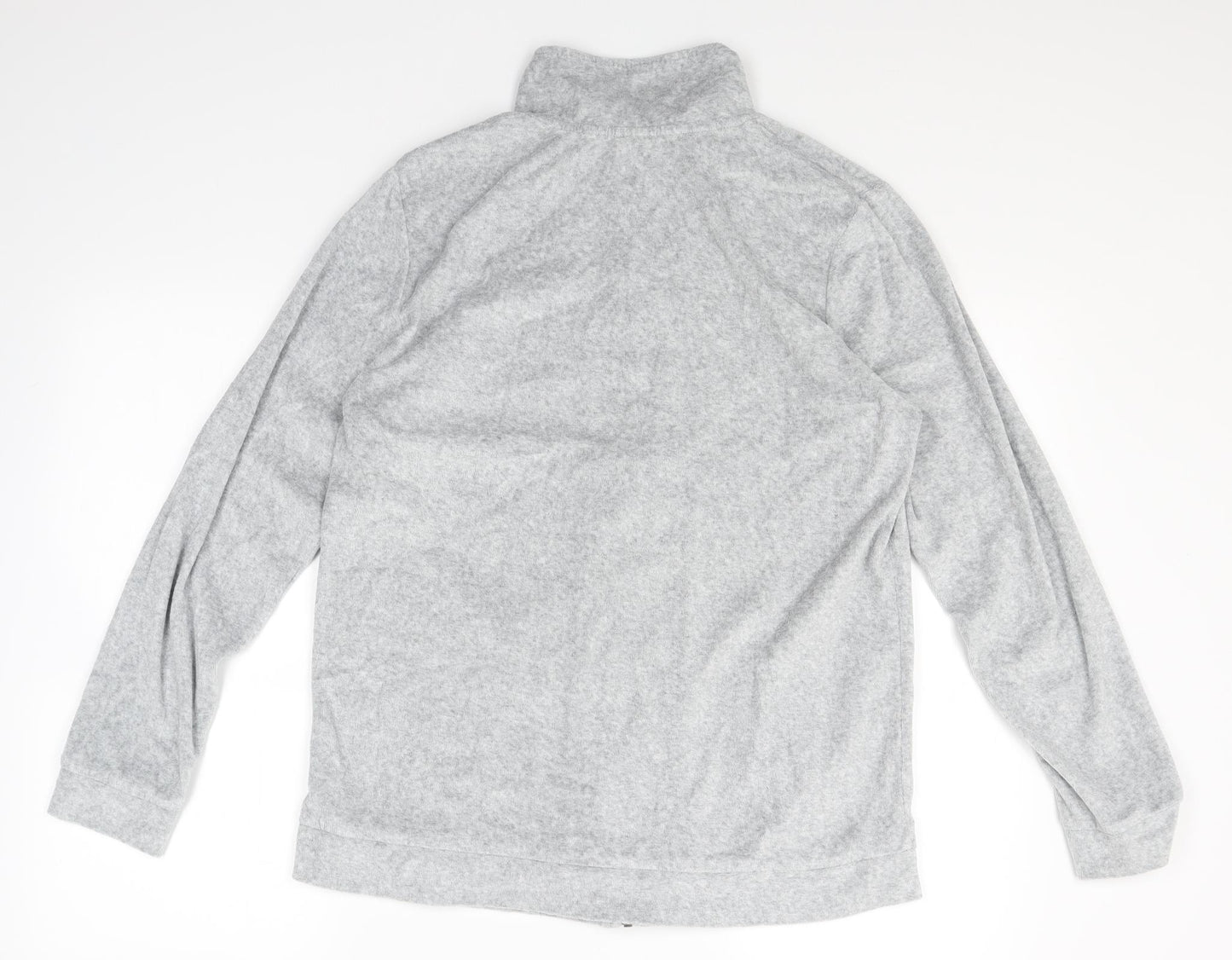 Avenue Womens Grey  Velvet Full Zip Sweatshirt Size 16