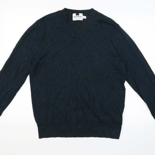 Topman Mens Green   Pullover Jumper Size M