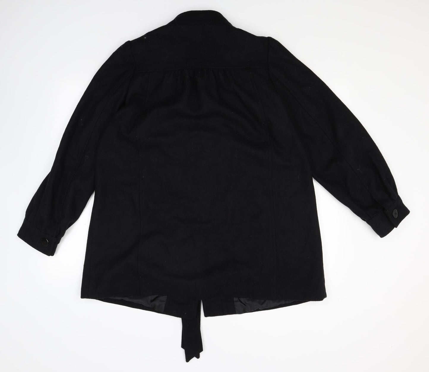 ASOS Womens Black   Overcoat Coat Size 16