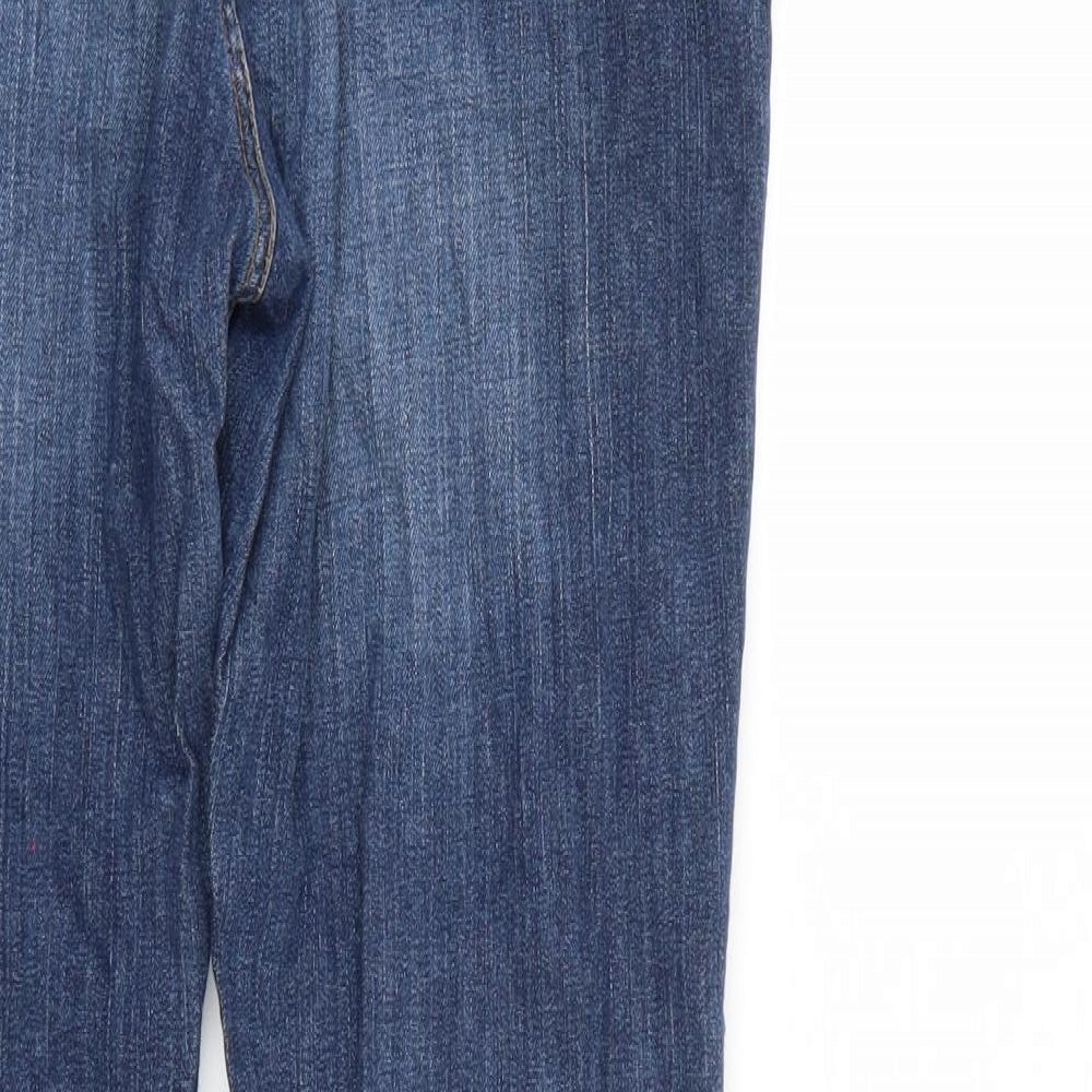 Fat Face Womens Blue  Denim Straight Jeans Size 14 L28 in