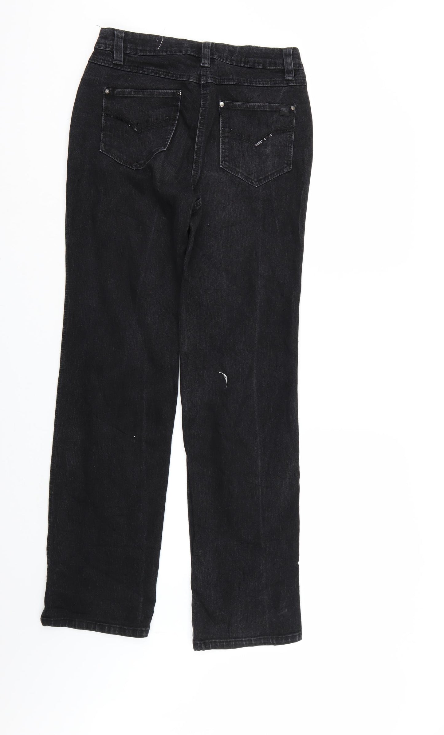 Cecil Womens Black  Denim Straight Jeans Size 29 in L32 in