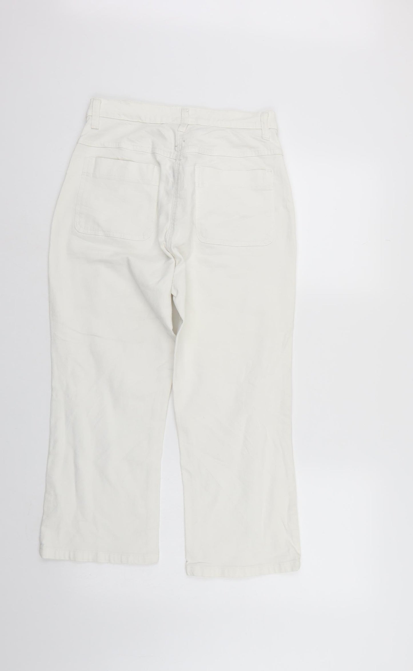 Colours of The World Womens White  Denim Cropped Jeans Size 12 L22 in
