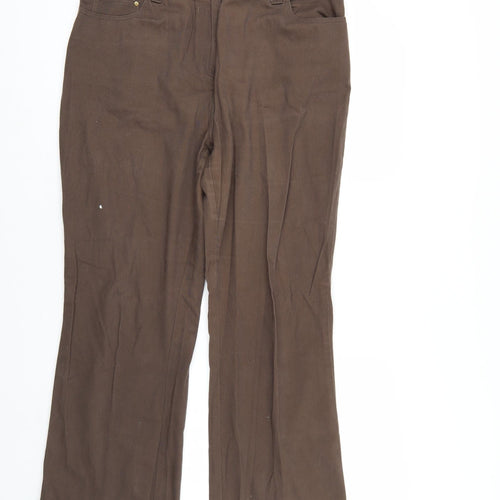 DASH Womens Brown  Denim Straight Jeans Size 14 L28 in