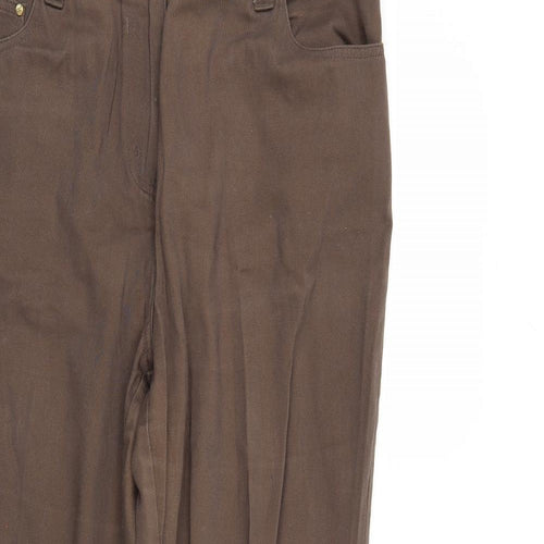 DASH Womens Brown  Denim Straight Jeans Size 14 L28 in