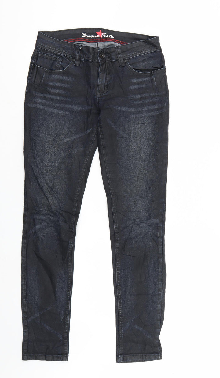 Buena Vista Womens Black  Denim Straight Jeans Size XS L29 in