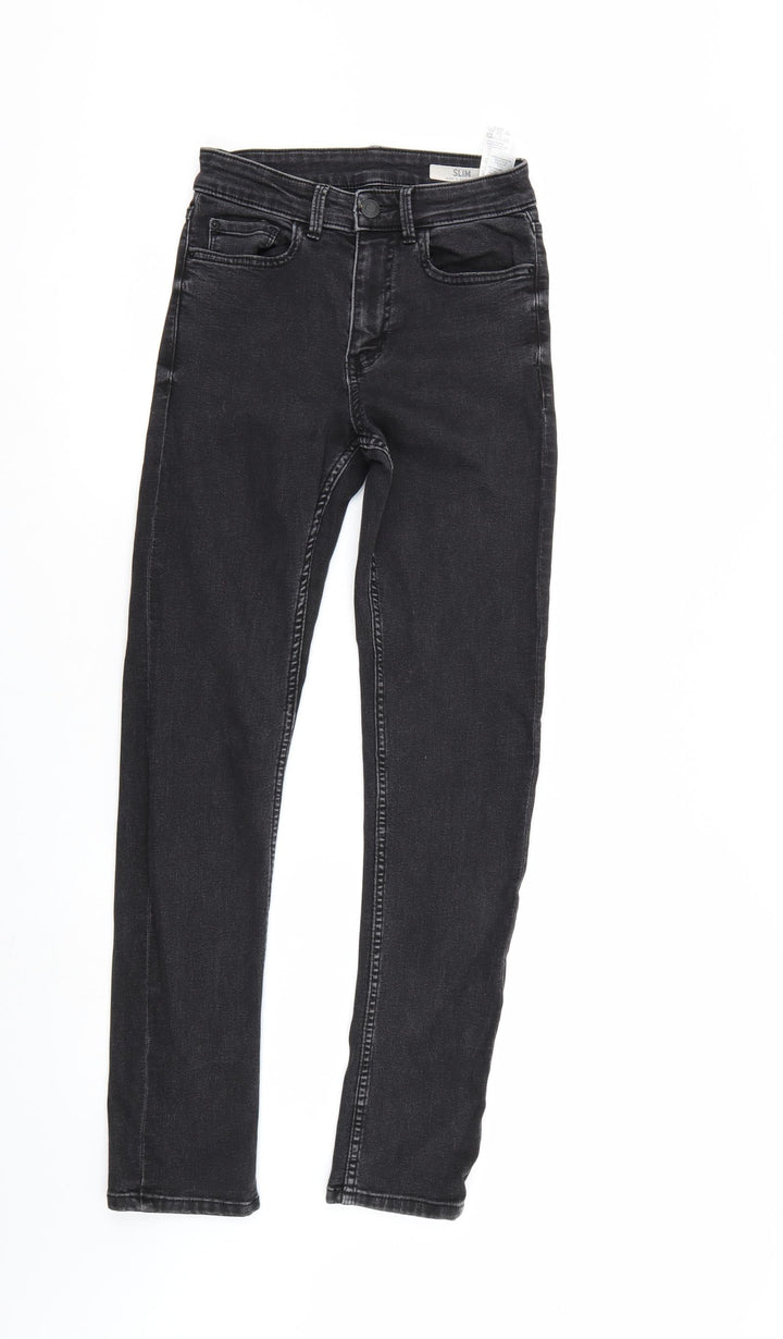 M&S Womens Black  Denim Skinny Jeans Size 6 L27 in