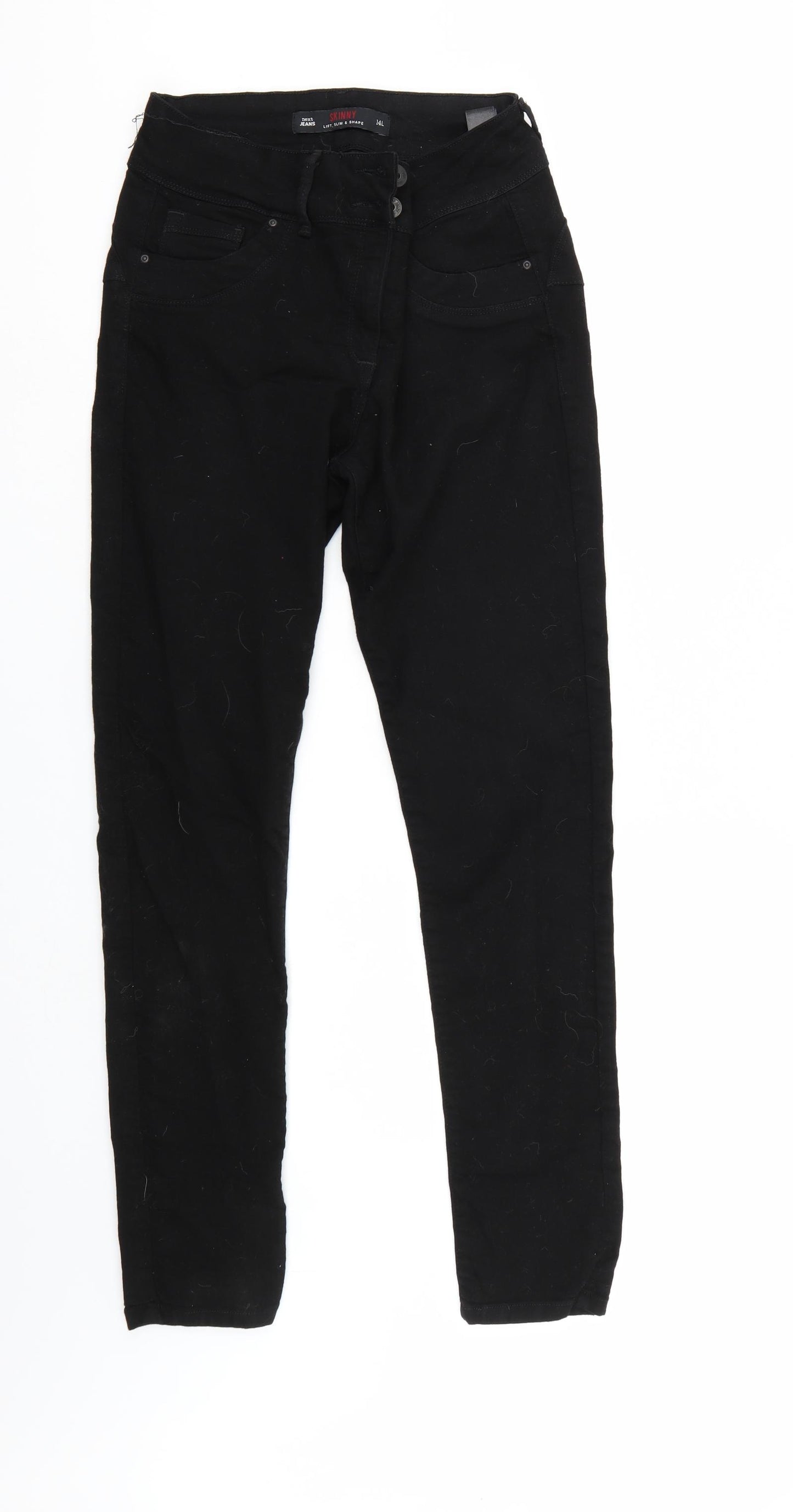 Skinny Womens Black  Denim Skinny Jeans Size 14 L30 in