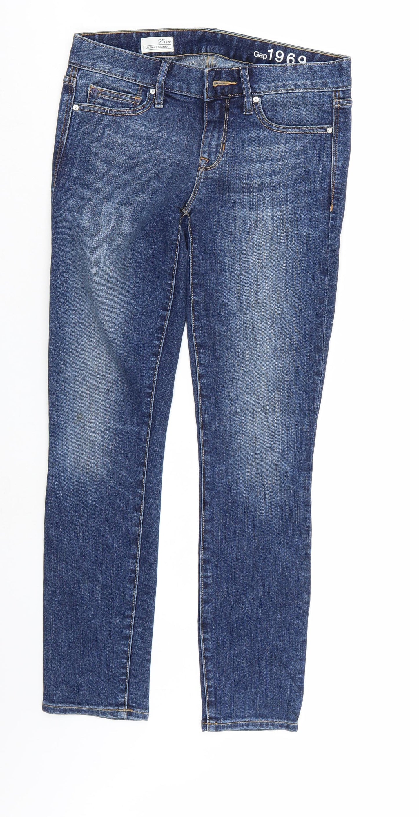 Gap Womens Blue  Denim Straight Jeans Size 28 in L27 in