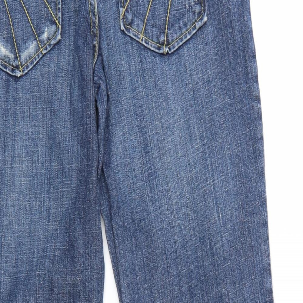 George Womens Blue  Denim Bootcut Jeans Size 14 L28 in