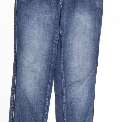 Denim Womens Blue  Denim Straight Jeans Size 8 L27 in