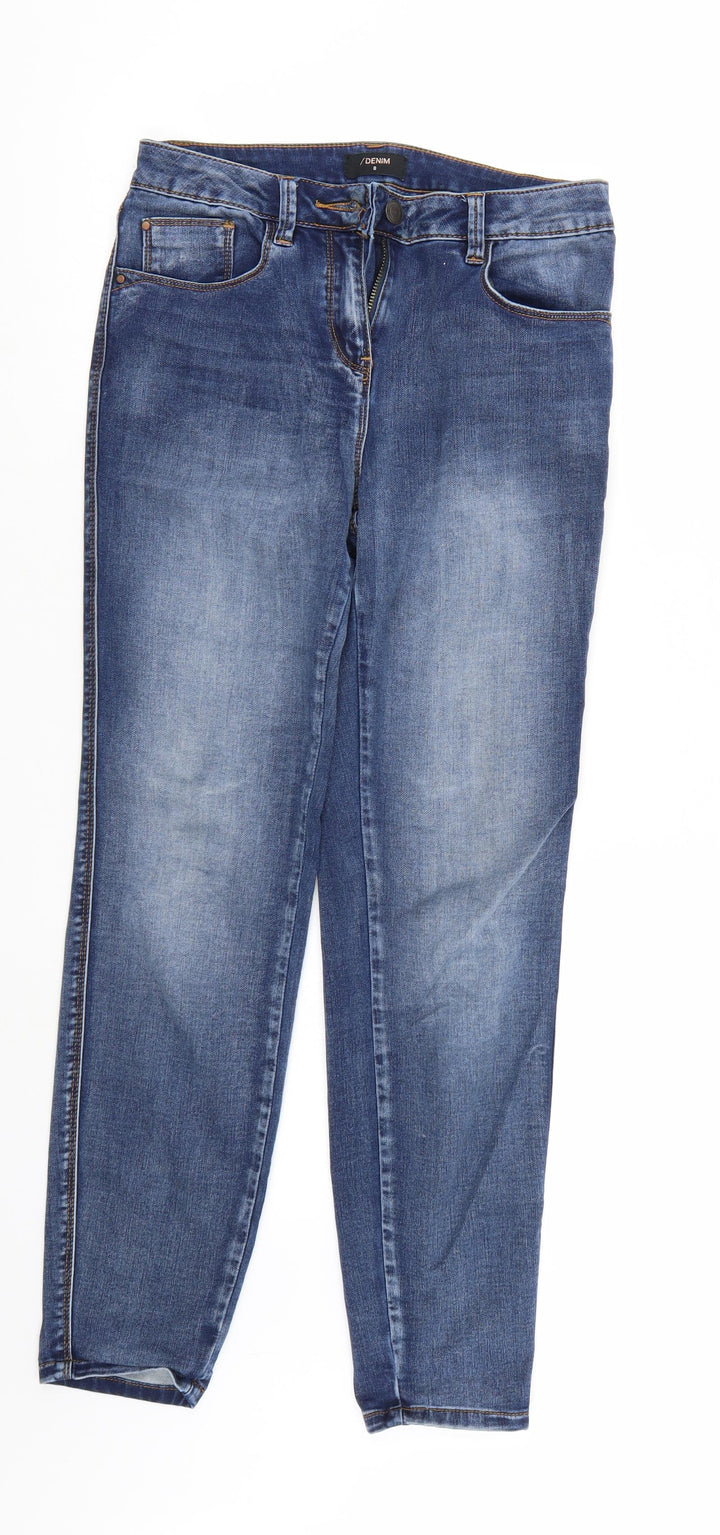 Denim Womens Blue  Denim Straight Jeans Size 8 L27 in